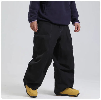 Pantalon de Snowboard Imperméable pour Homme – Pantalon de Ski Isolé Hiver avec Poches à Fermeture Éclair