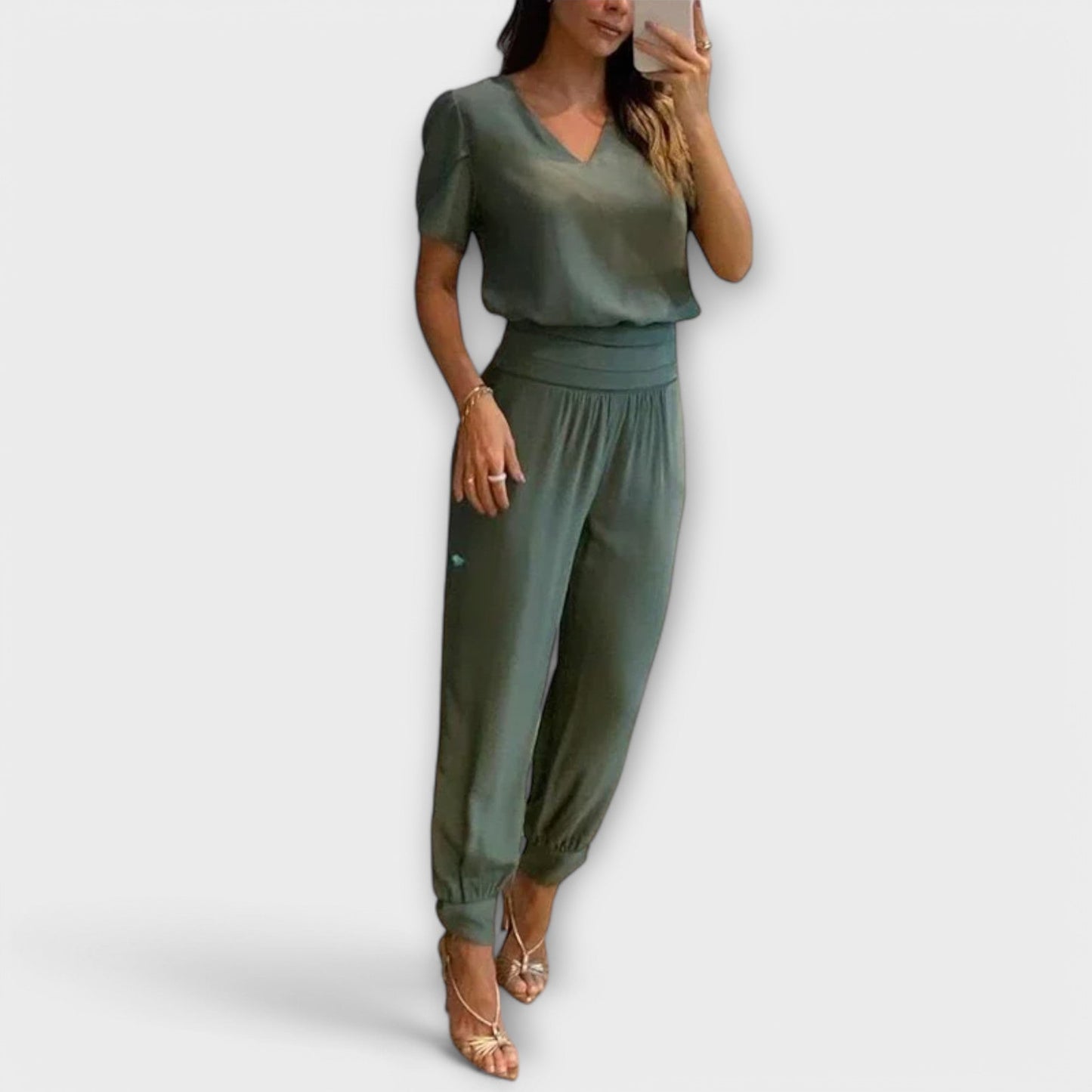 Women's set top and wide pants - Elegant and flowing
