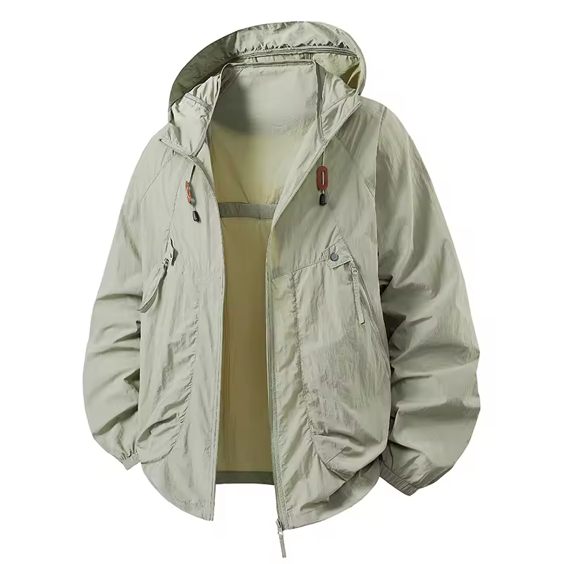 Veste à Capuche Outdoor Homme – Coupe-Vent Légère Premium