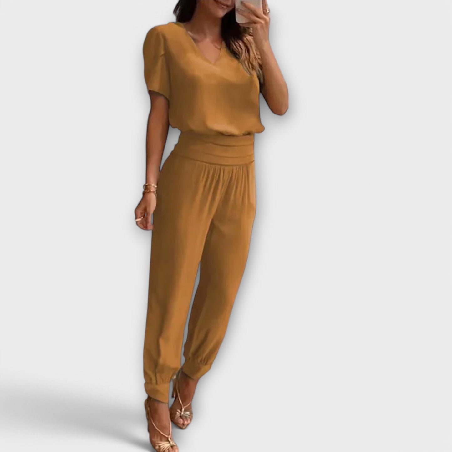 Women's set top and wide pants - Elegant and flowing