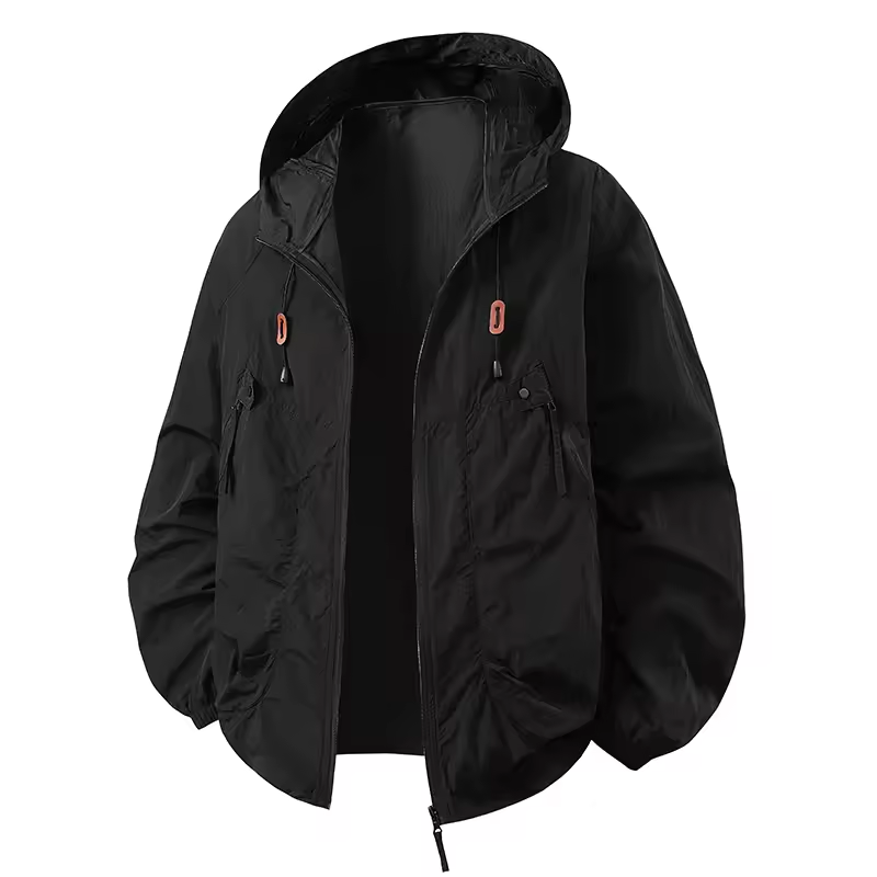 Veste à Capuche Outdoor Homme – Coupe-Vent Légère Premium