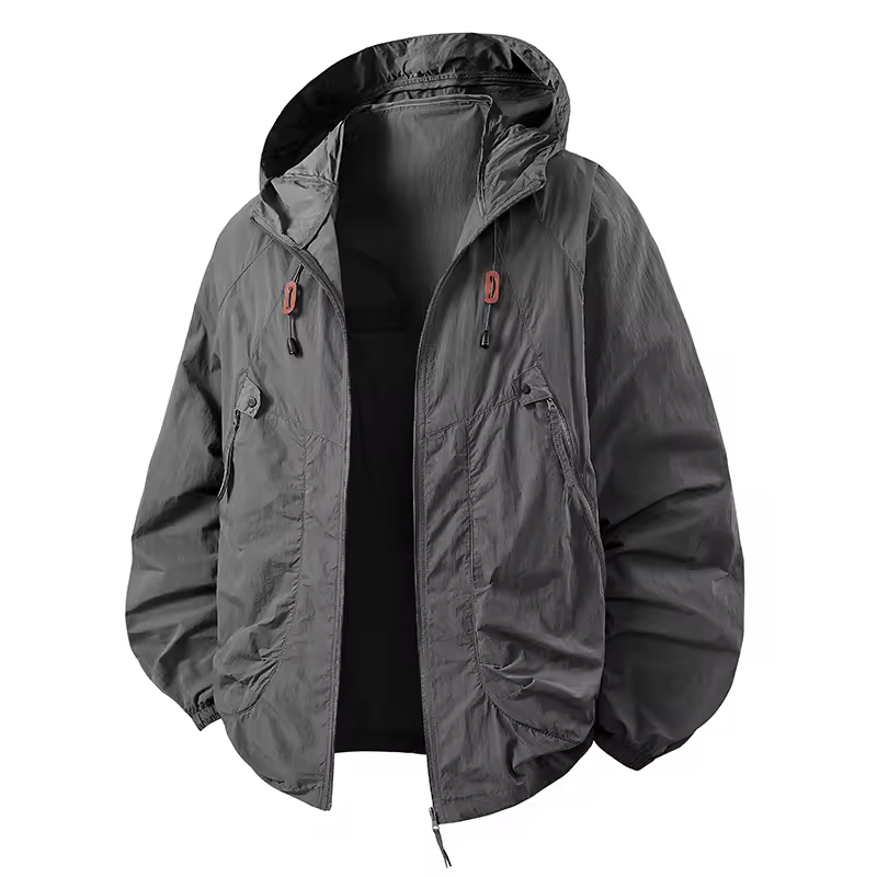 Veste à Capuche Outdoor Homme – Coupe-Vent Légère Premium