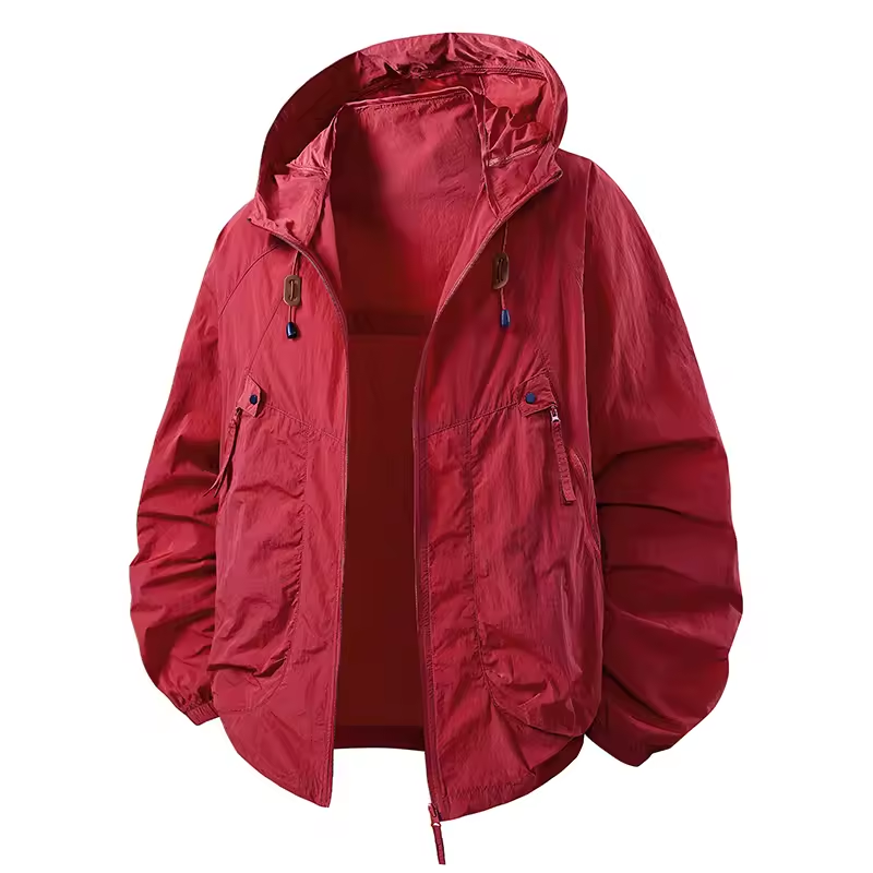 Veste à Capuche Outdoor Homme – Coupe-Vent Légère Premium