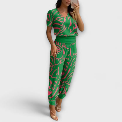 Women's set top and wide pants - Elegant and flowing