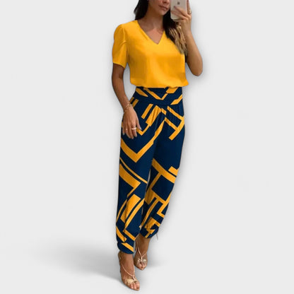 Women's set top and wide pants - Elegant and flowing