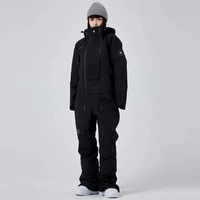 Combinaison de Ski Imperméable et Isolée pour Femme – Combinaison Hiver Épaisse Une-Pièce