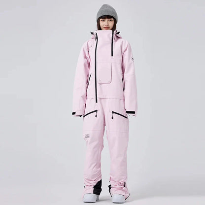 Combinaison de Ski Imperméable et Isolée pour Femme – Combinaison Hiver Épaisse Une-Pièce