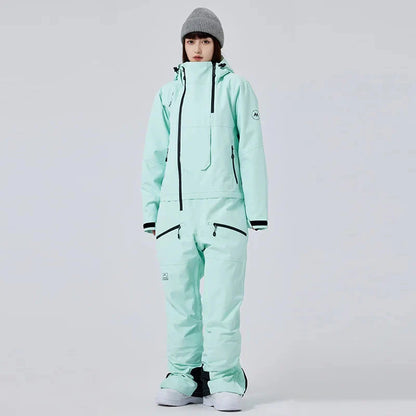 Combinaison de Ski Imperméable et Isolée pour Femme – Combinaison Hiver Épaisse Une-Pièce