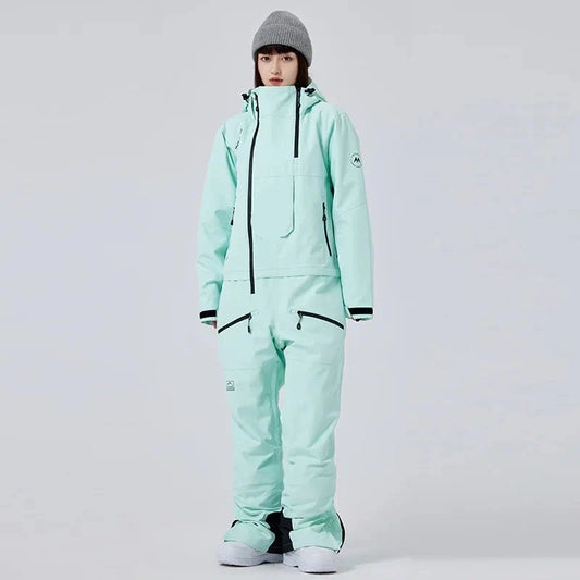 Combinaison de Ski Imperméable et Isolée pour Femme – Combinaison Hiver Épaisse Une-Pièce