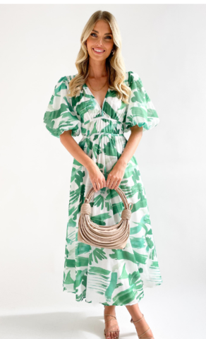 Robe Maxi Femme Col V Évasée Invitée à un Mariage - Flatteuse, Gracieuse