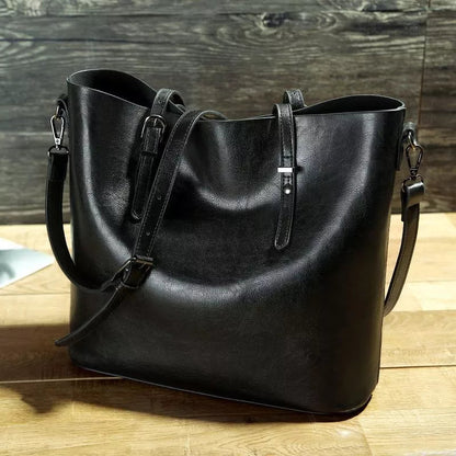 Sac à main femme tendance – Grand format en simili cuir avec anses solides
