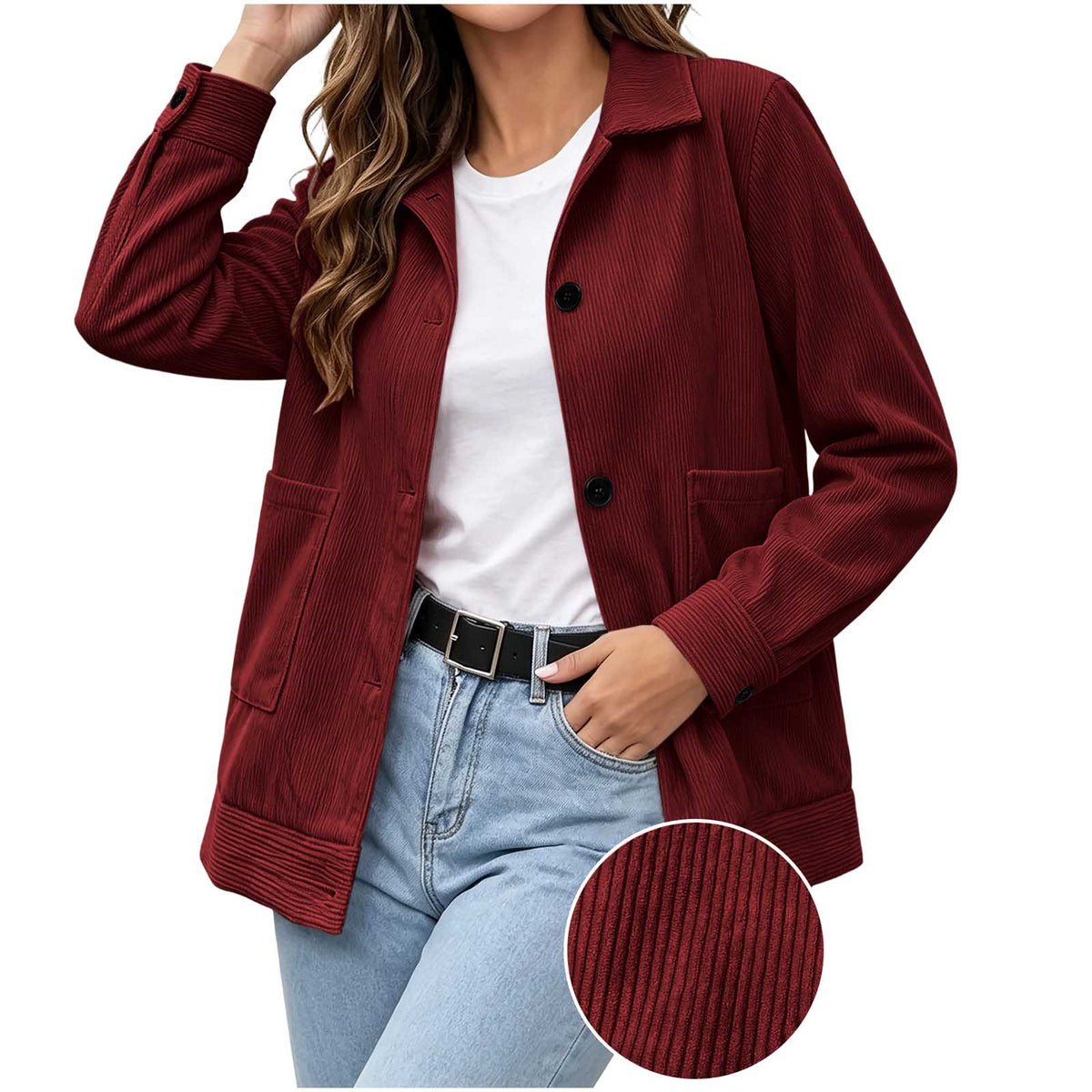 Giacca casual da donna con revers - Semplice e raffinata