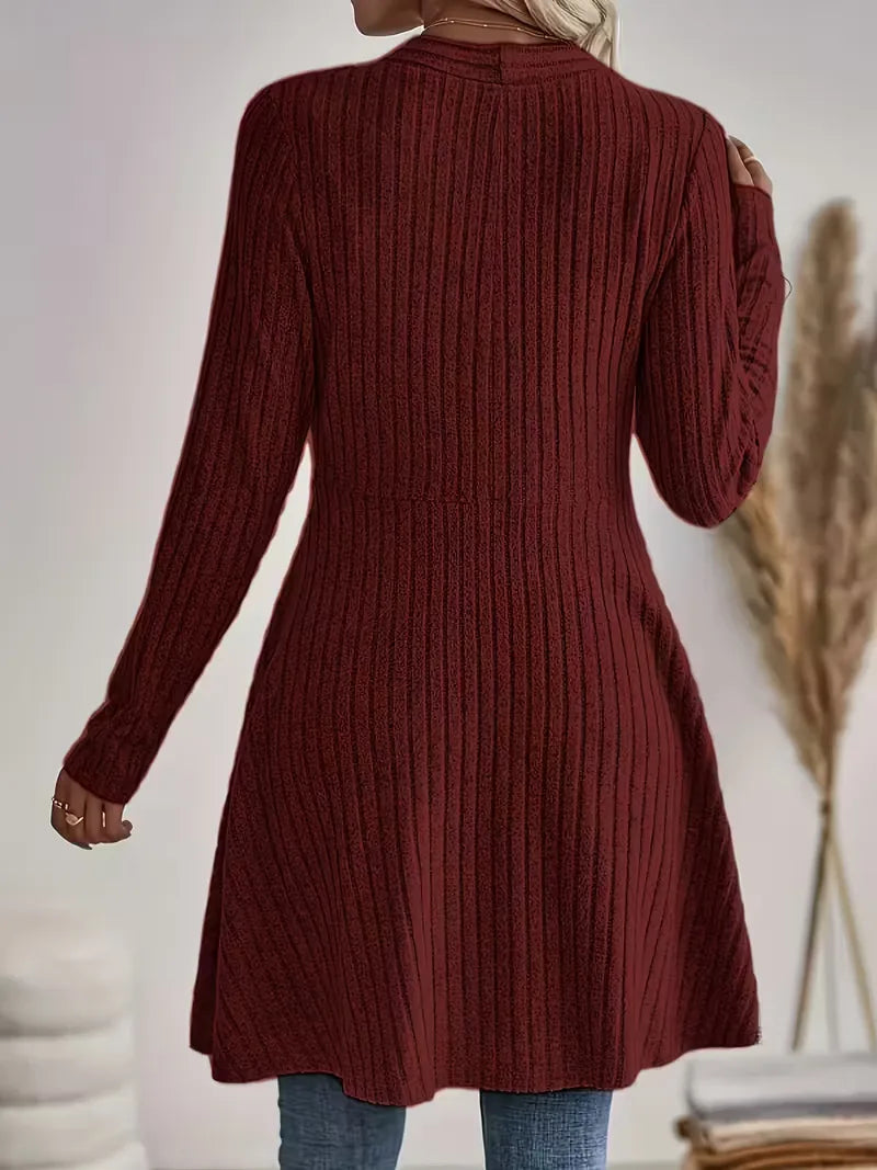 Cárdigan de mujer con cuello de pico - Suave y atemporal