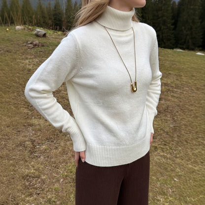 Pull en maille unie ample pour femme – Un style décontracté et confortable pour tous les jours