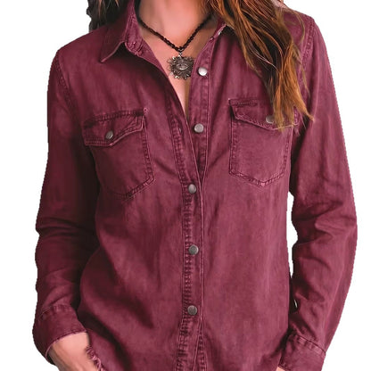 Chemise western femme a franges - Retro et originale