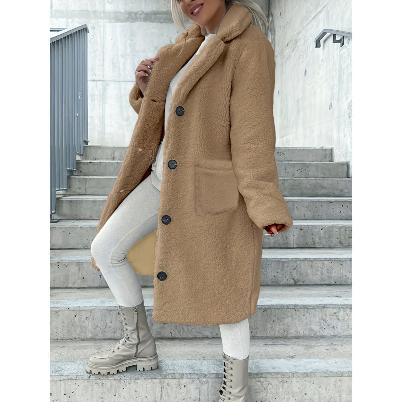 Women's fuzzy lapel jacket - Soft and warm