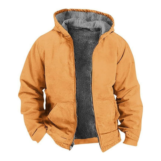 Veste imperméable et coupe-vent doublée en polaire pour homme