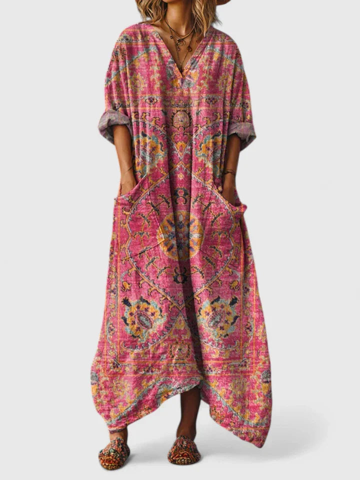 Robe décontractée et élégante pour femmes - Robe longue ample et colorée
