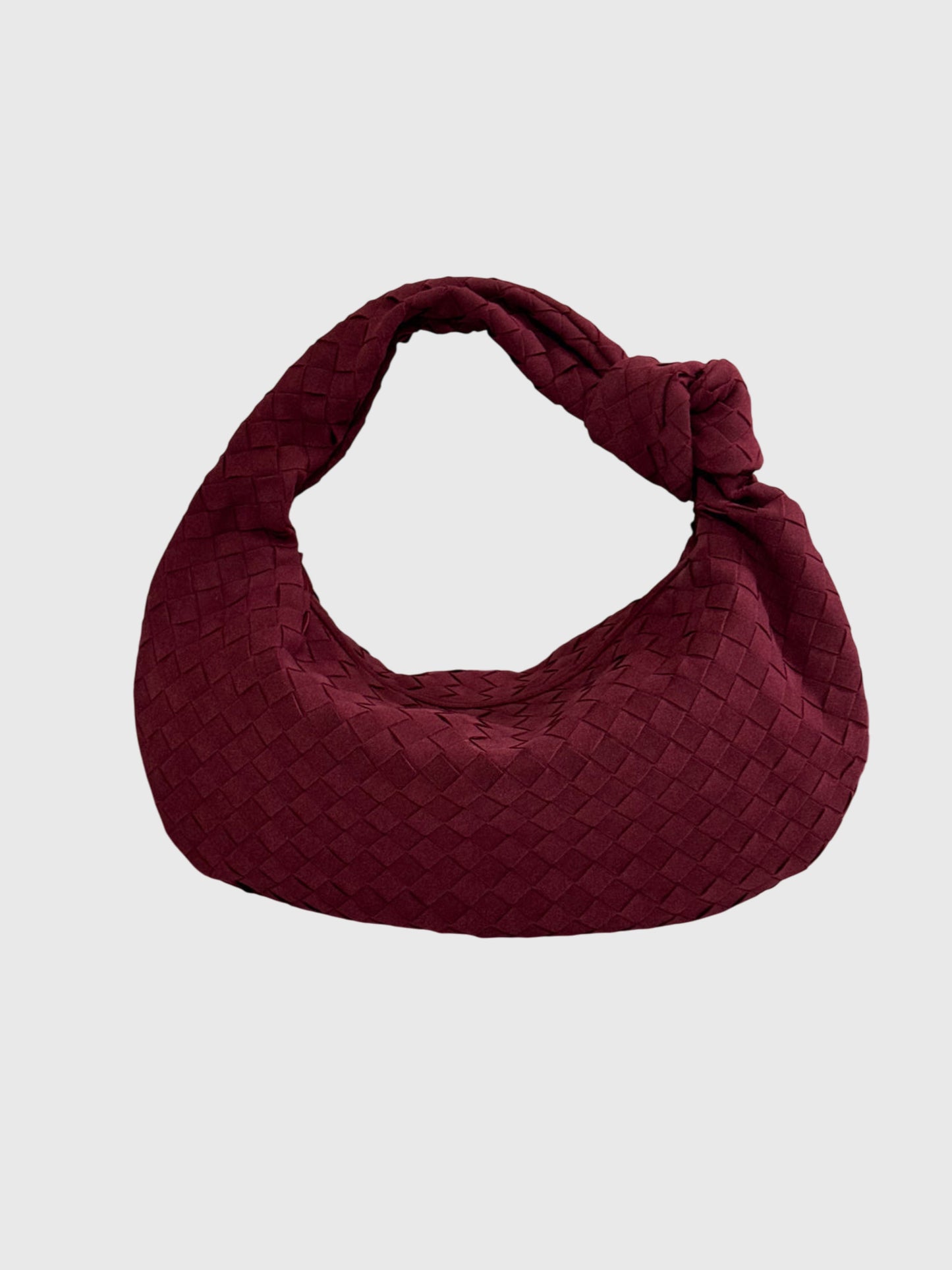 Sac Femme Moyen en Suédine Tressée – Style Élégant Noué au Quotidien