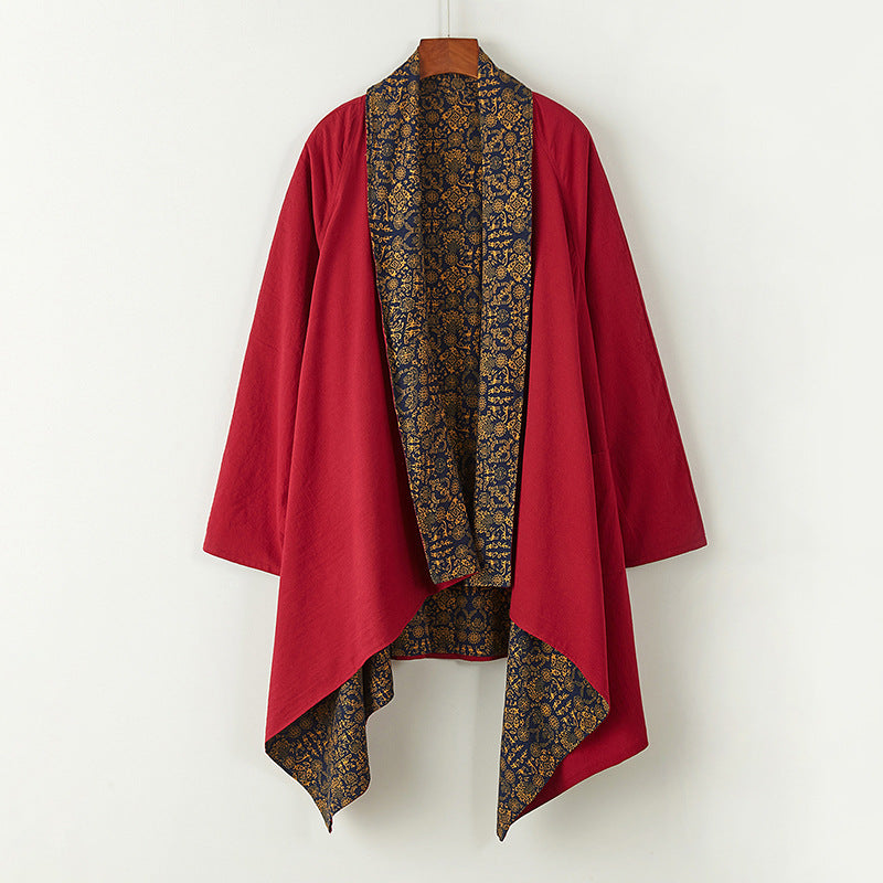 Veste femme en coton et lin style vintage decontracte
