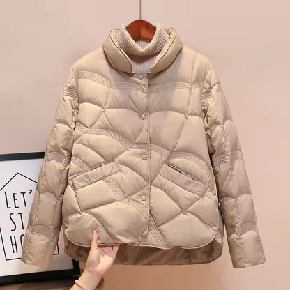 Veste légère matelassée premium pour femme – Manteau élégant à col montant