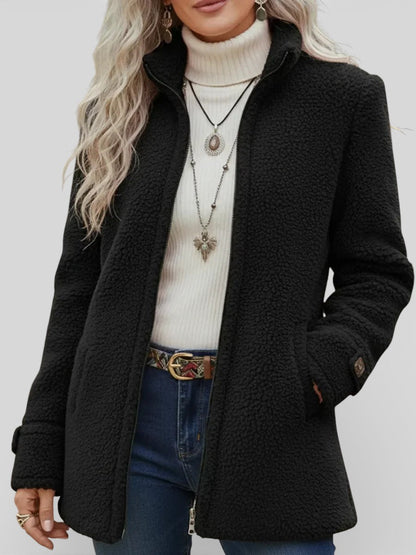 Veste Teddy Sophistiquée Femme – Manteau Confortable et Douillet