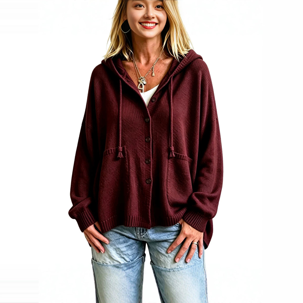 Top corto da donna con cappuccio e coulisse - Sportivo e casual
