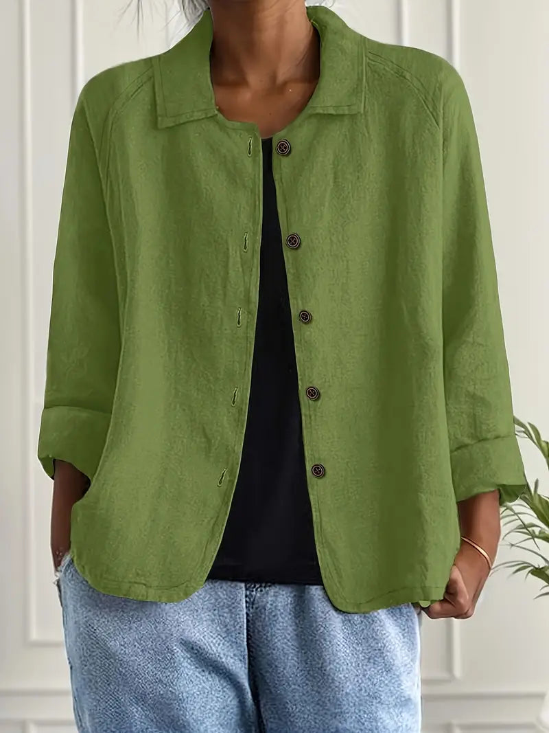 Blouse Décontractée Femme – Veste Légère Pour Superposition Quotidienne