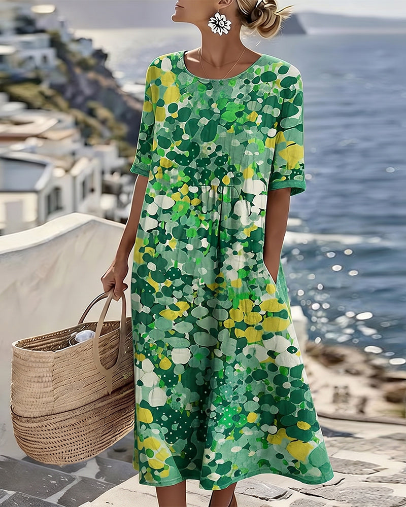 Robe imprimee femme coupe ample - Souple et decontractee
