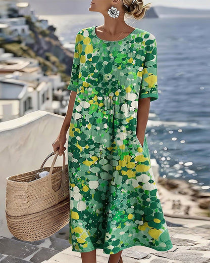 Robe imprimee femme coupe ample - Souple et decontractee