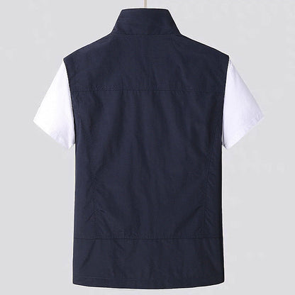 Gilet Zippé Sans Manches Léger et Respirant pour Homme – Vêtement d'Extérieur Polyvalent pour Voyage et Activités de Plein Air