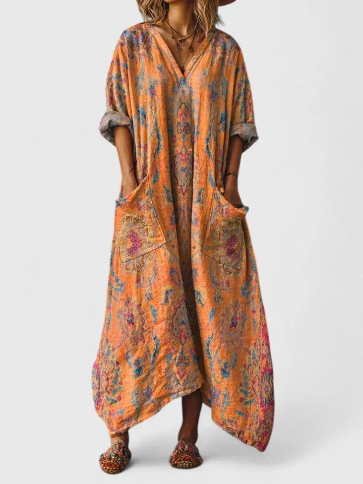 Robe décontractée et élégante pour femmes - Robe longue ample et colorée