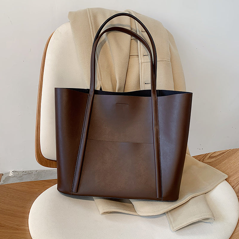 Sac cabas en cuir pour femme avec poignée supérieure – Grand format chic et élégant