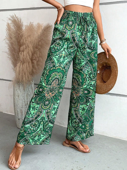 Pantalon Large Imprimé Femme