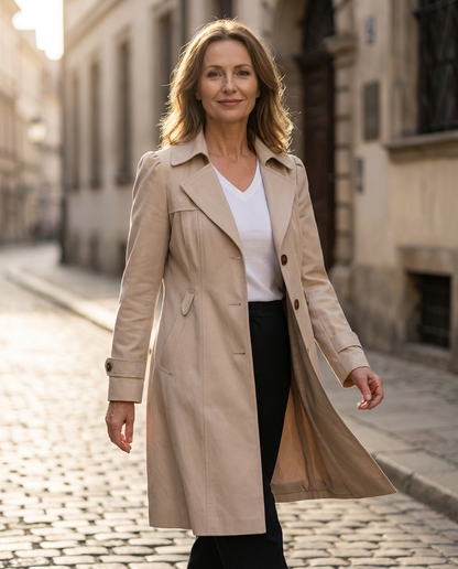 Manteau femme vintage long boutonne - Elegant et raffine