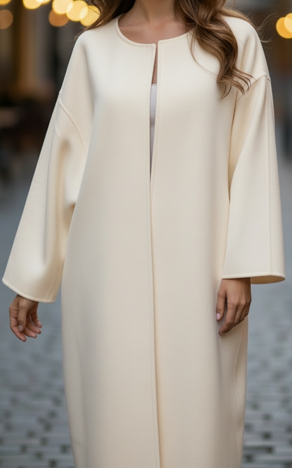 Abrigo largo extragrande para mujer – Estilo elegante y corte informal para invierno