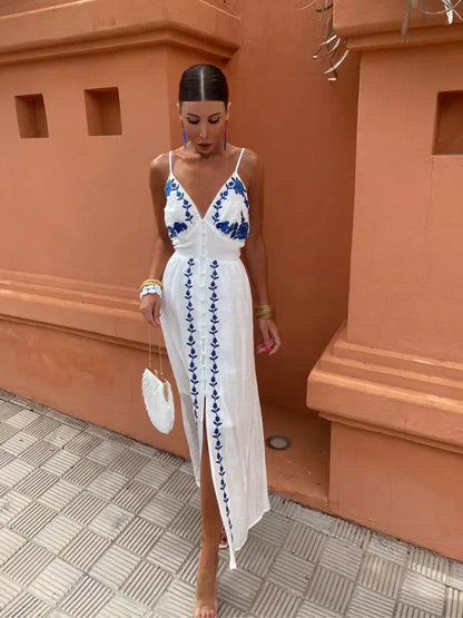 Robe invitée de mariage fleurie femme – Jupe trapèze élégante
