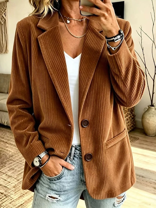 Blazer de pana de mujer - Cálido y casual