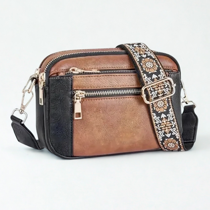 Refined Leather Shoulder Bag for Women – Mini Zip Bag to Wear on Shoulder