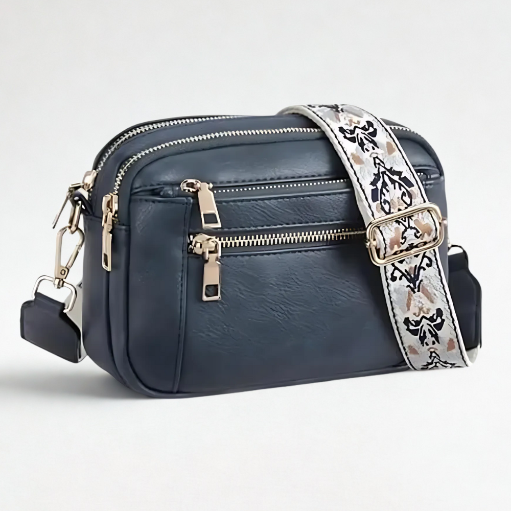Refined Leather Shoulder Bag for Women – Mini Zip Bag to Wear on Shoulder