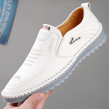 Hommes Respirant Cuir Chaussures – Robustes, Élégantes, Orthopédiques