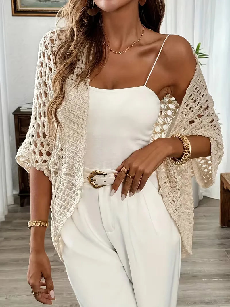 Cardigan da donna all'uncinetto - Leggero e lavorato
