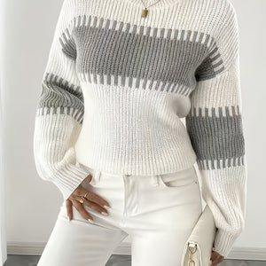 Pull femme rayé color block – Tendance et doux