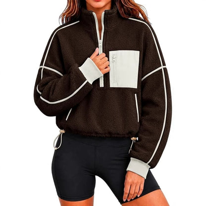 Sweat court femme a cordon - Decontracte et moderne