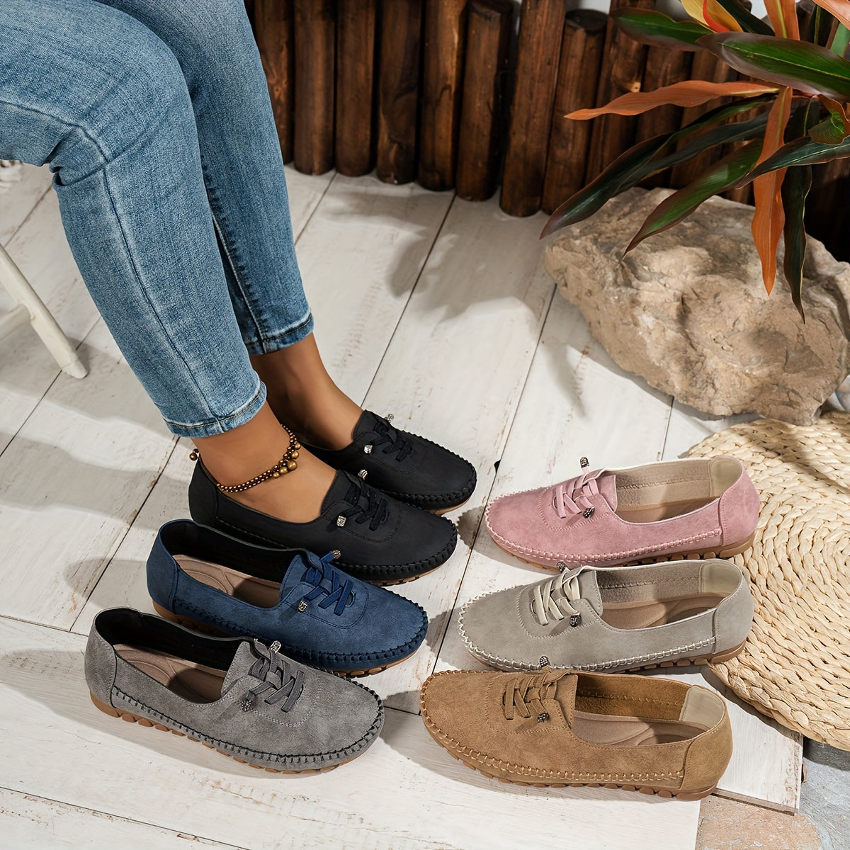 Mocassins femme de soutien pour pieds sensibles - Confortables et stables