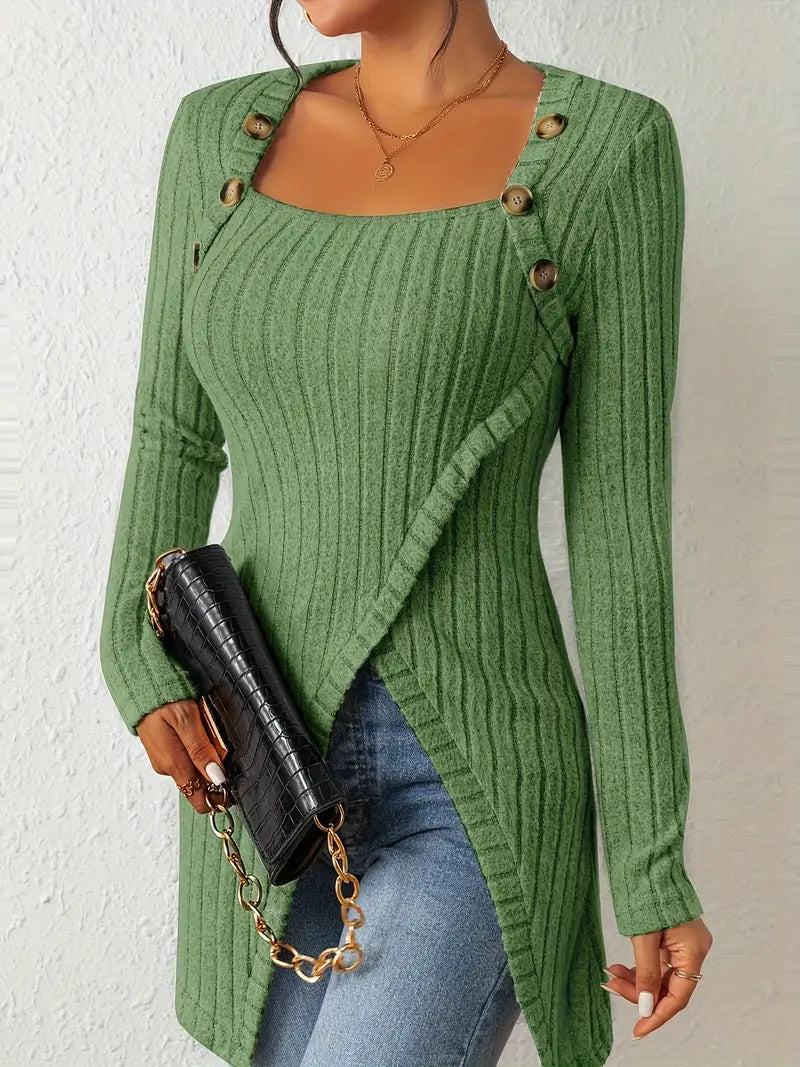 Top femme asymetrique cote a une epaule - Moderne et ajuste