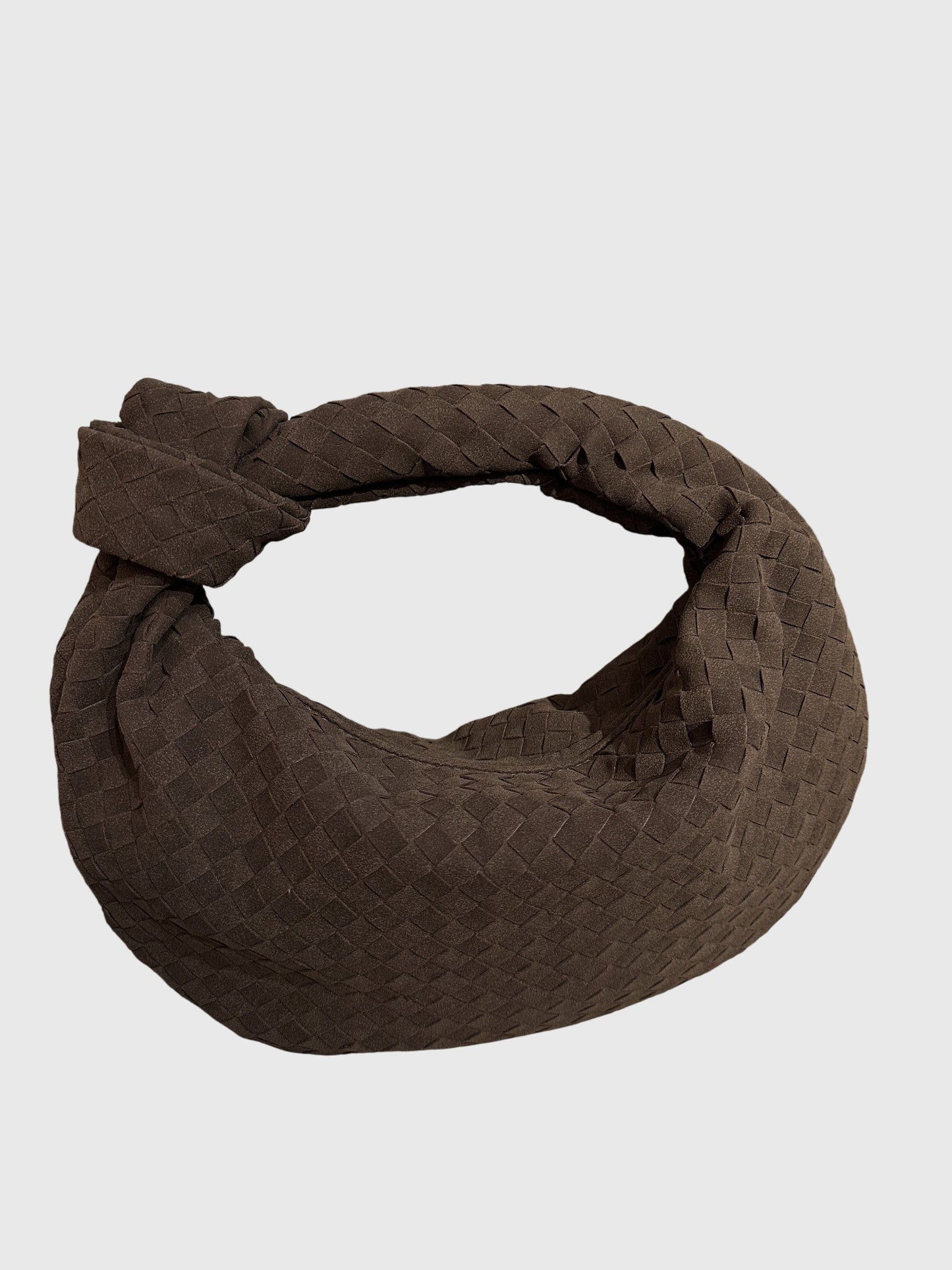 Sac Femme Moyen en Suédine Tressée – Style Élégant Noué au Quotidien