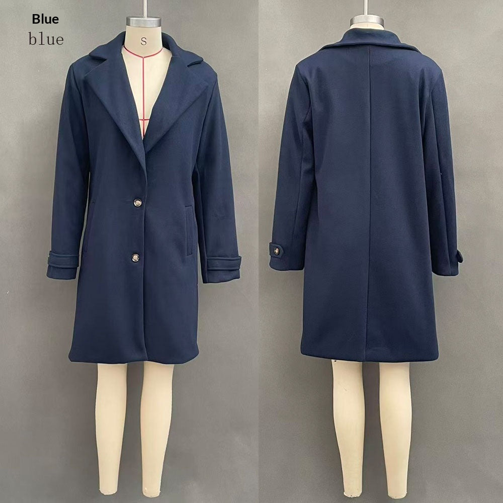 Manteau mi-long femme a revers - Retro et chic