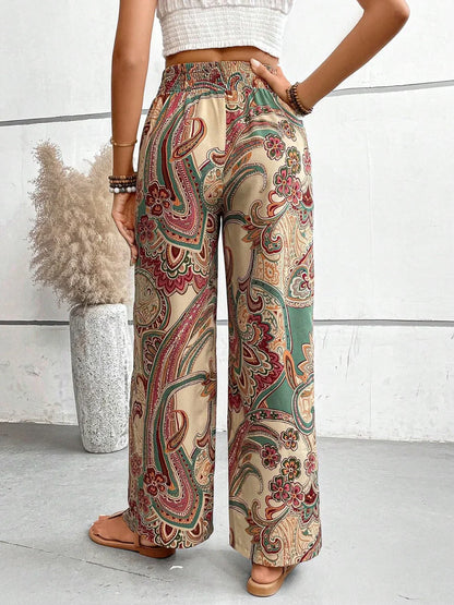 Pantalon Large Imprimé Femme