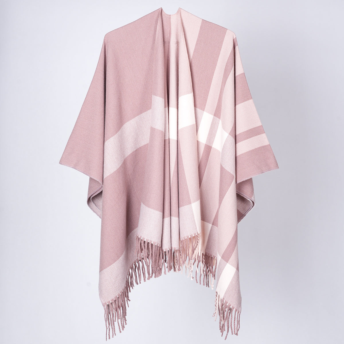 Women’s fringed blanket scarf - Classic and enveloping